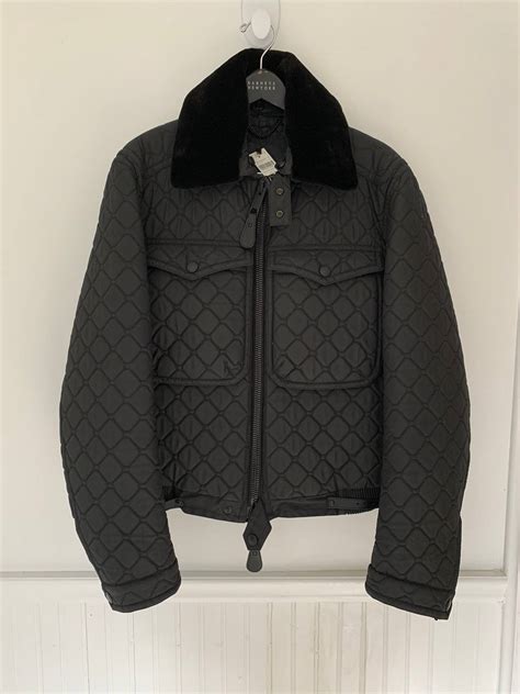 burberry prorsum mink collar leather bomber|Burberry Mink .